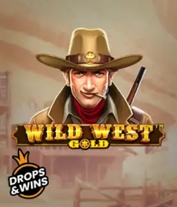  Meet the daring sheriff of "Wild West Gold," a captivating slot game by Pragmatic Play. The image shows a confident sheriff with a sheriff’s badge, framed by a dusty Old West town backdrop. The game's title is prominently displayed in a classic font, accentuating the Wild West adventure theme. 